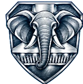 Elefanti elephant and commercial hood shield crest